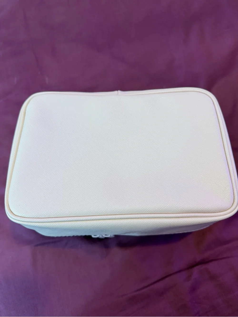 Rare Beauty White Embossed Logo Cosmetic Pouch THE PRICE IS FIRM